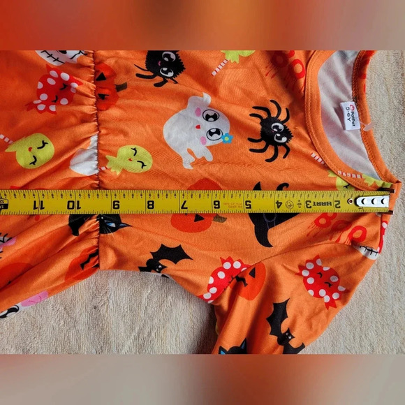 Patpat Children's Orange Long Sleeves  Halloween Dress Size 5/6 - Picture 7 of 9